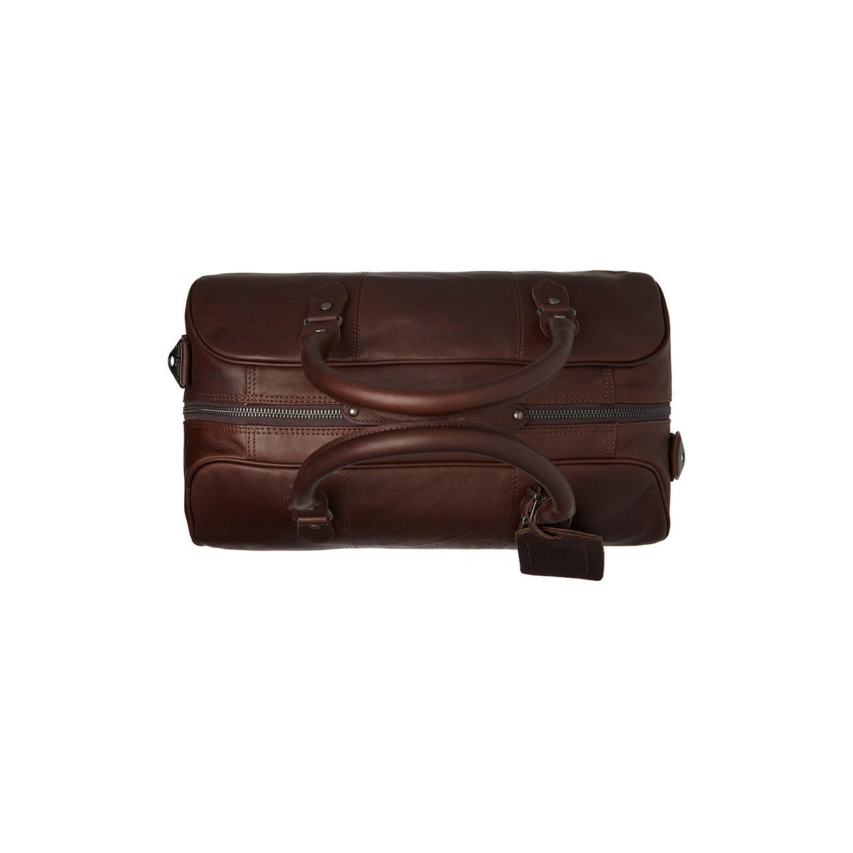 Brown Leather Weekender Bag Liam, detail view 4