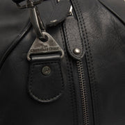 Solid Antique Brass Hardware &amp; Heavy-Duty Dual Zipper Detail on Rivaro Full-Grain Leather Weekender Bag 女士