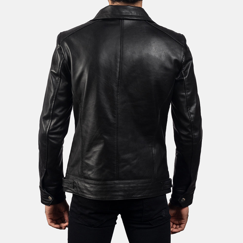 Authentic Cowhide Leather Grain Texture & Heavy-Duty Seam Stitching Detail