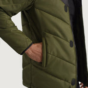 
内衬展示 Showing Quilted Viscose Lining & 内部双侧实用暗袋