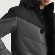 
内衬展示 Showing Quilted Viscose Lining & 内部双侧实用暗袋