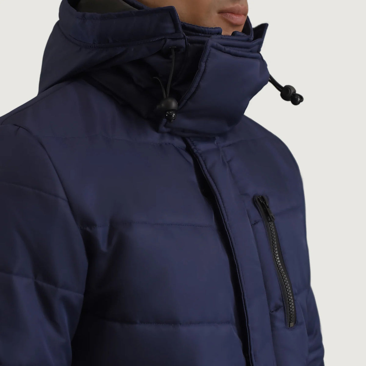 
内衬展示 Showing Quilted Viscose Lining & 内部双侧实用暗袋