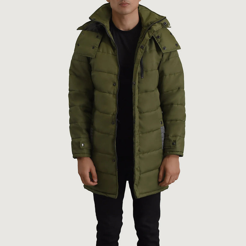 Moore 墨绿色 Hooded Parka 男士