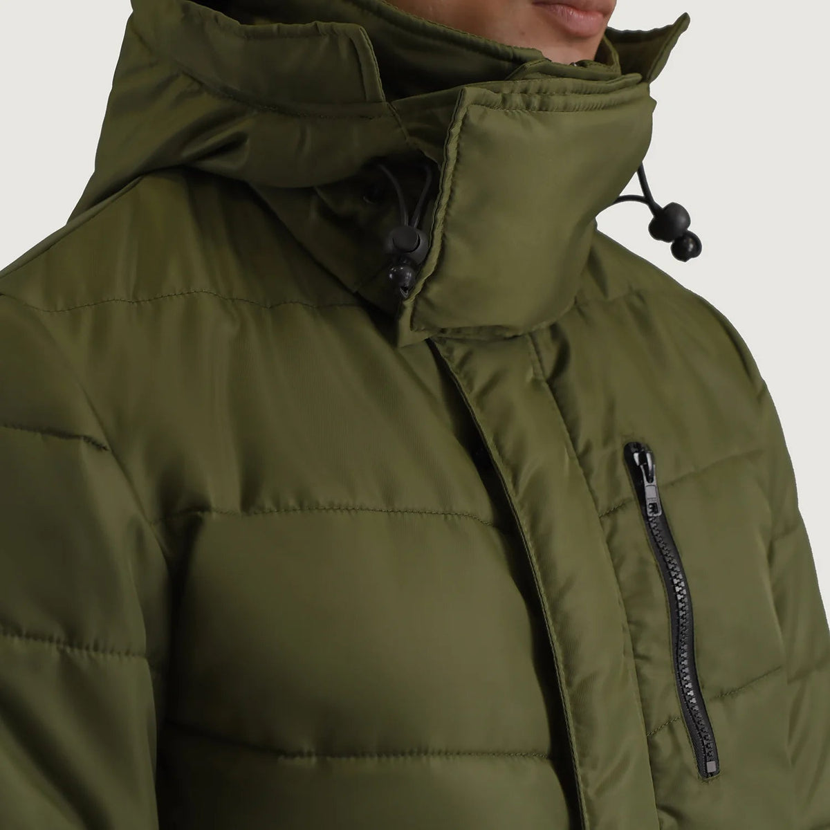 
内衬展示 Showing Quilted Viscose Lining & 内部双侧实用暗袋