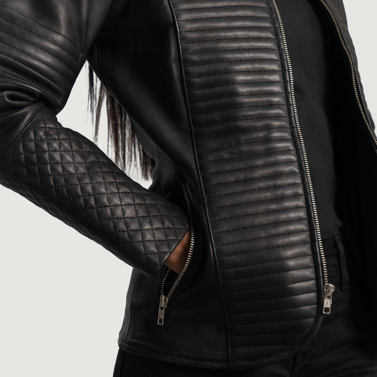 Nexi Quilted 真皮夹克 女士 – alternate product view 6