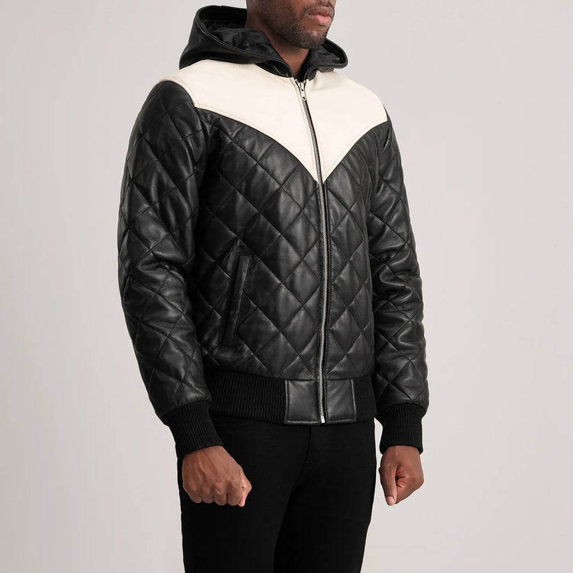 Norman 真皮夹克 浅褐色 Puffer 真皮夹克 男士