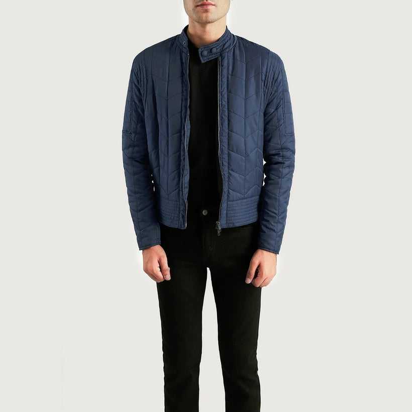 Nyle Quilted Windbreaker 真皮夹克 男士