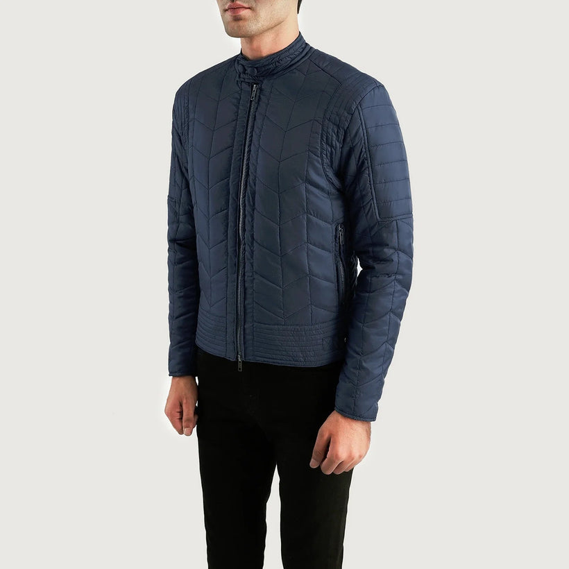Nyle Quilted Windbreaker 真皮夹克 男士