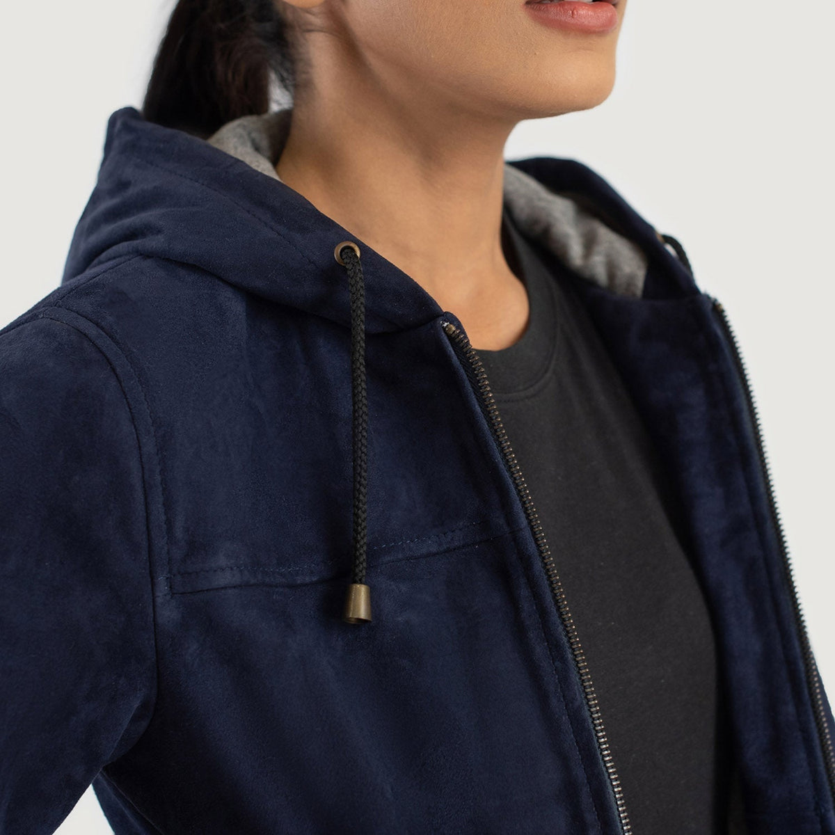 
Rebella Hooded 真皮飞行员夹克 女士 – alternate product view 6
