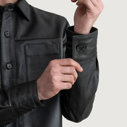 Authentic Sheepskin Leather with Semi-Aniline Finish Grain Texture & Heavy-Duty Seam Stitching Detail