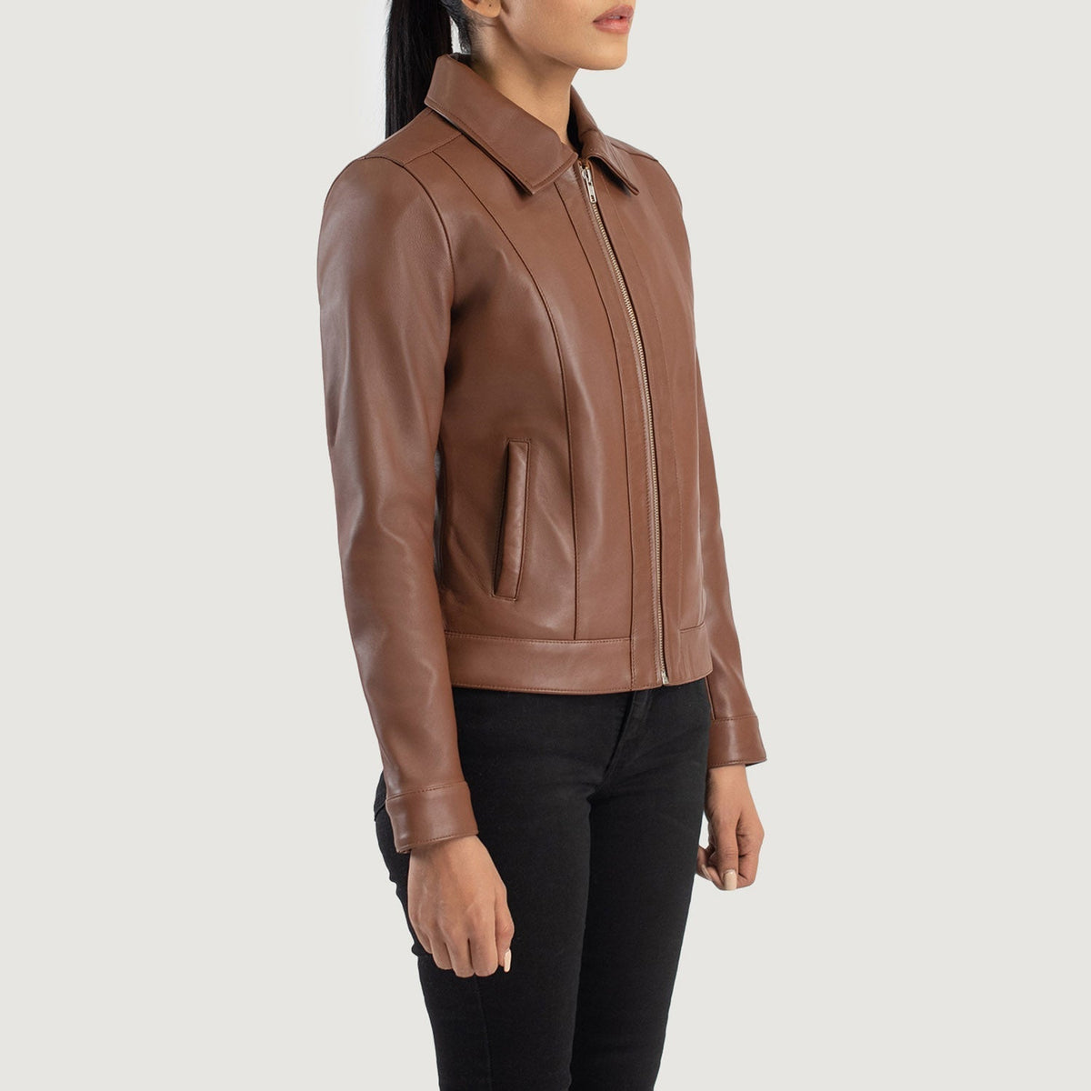 Vixen Classic Collar 真皮夹克 女士 – alternate product view 2