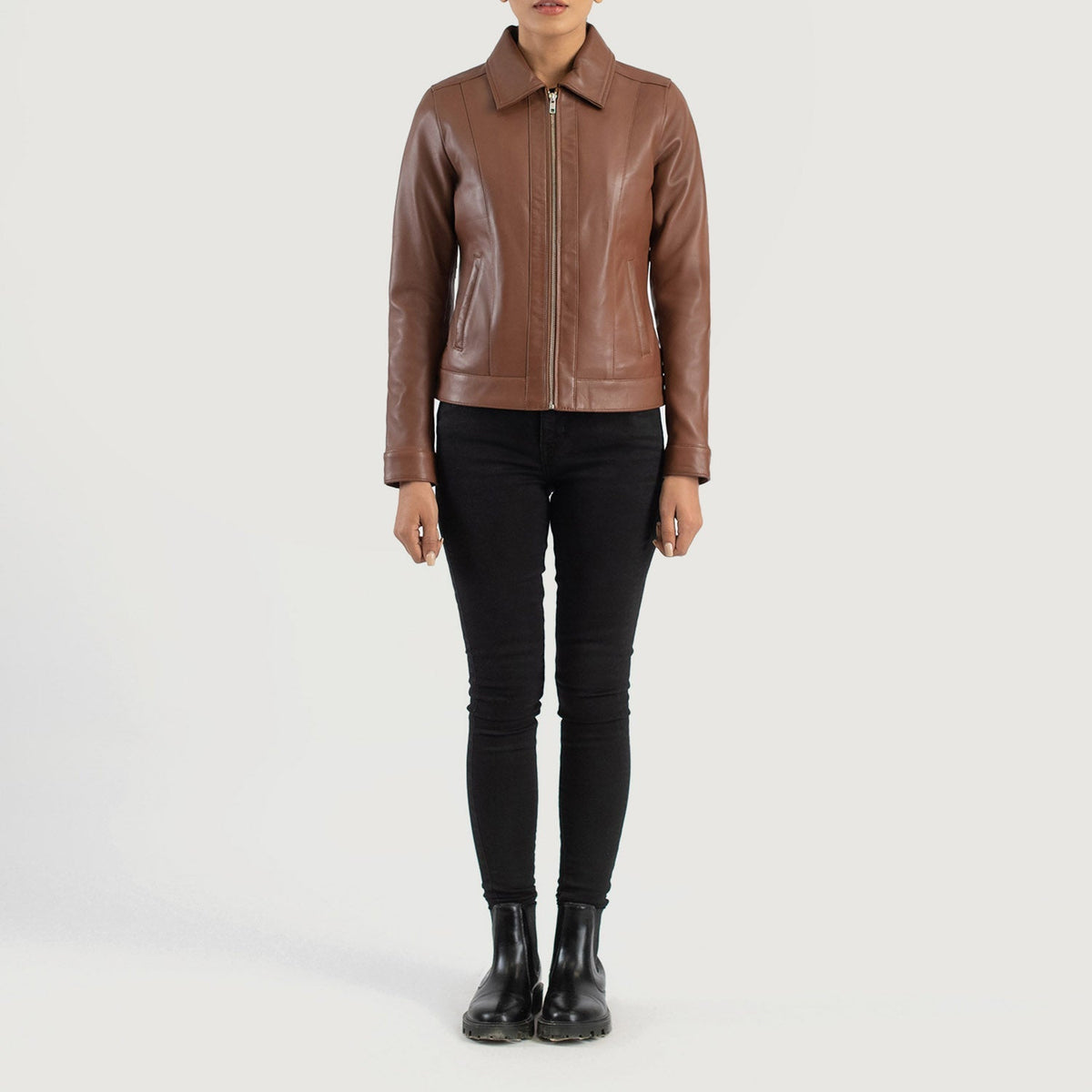 Vixen Classic Collar 真皮夹克 女士 – alternate product view 3