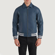 Walton Varsity 真皮夹克 男士 – alternate product view 1