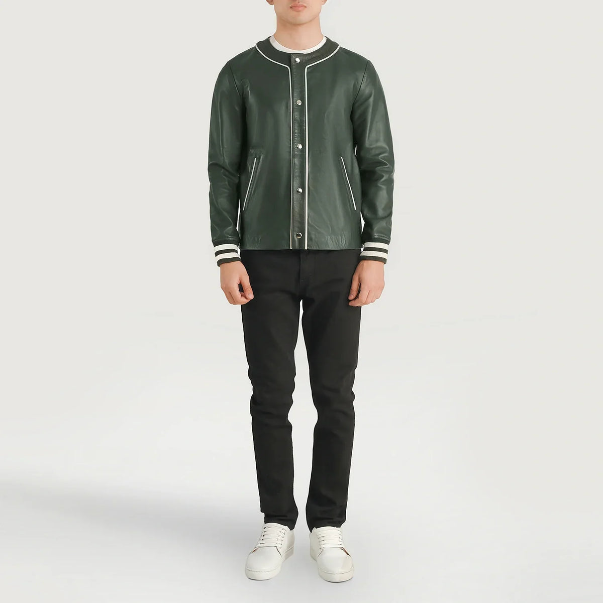 Willis Varsity 真皮夹克 男士 – alternate product view 3