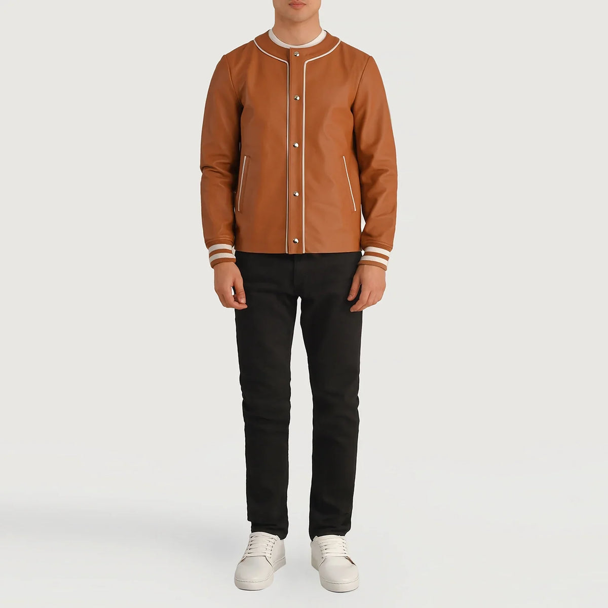 Willis Varsity 真皮夹克 男士 – alternate product view 3